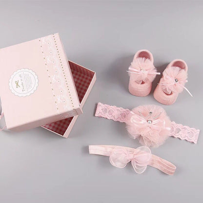 Coffret d'accessoires pour cheveux, chaussettes et chaussures pour bébé