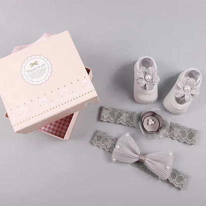 Coffret d'accessoires pour cheveux, chaussettes et chaussures pour bébé