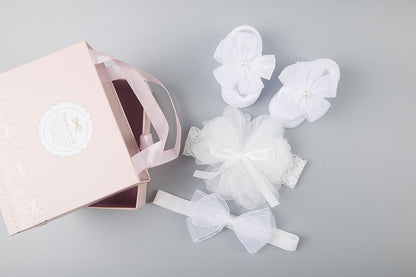 Coffret d'accessoires pour cheveux, chaussettes et chaussures pour bébé