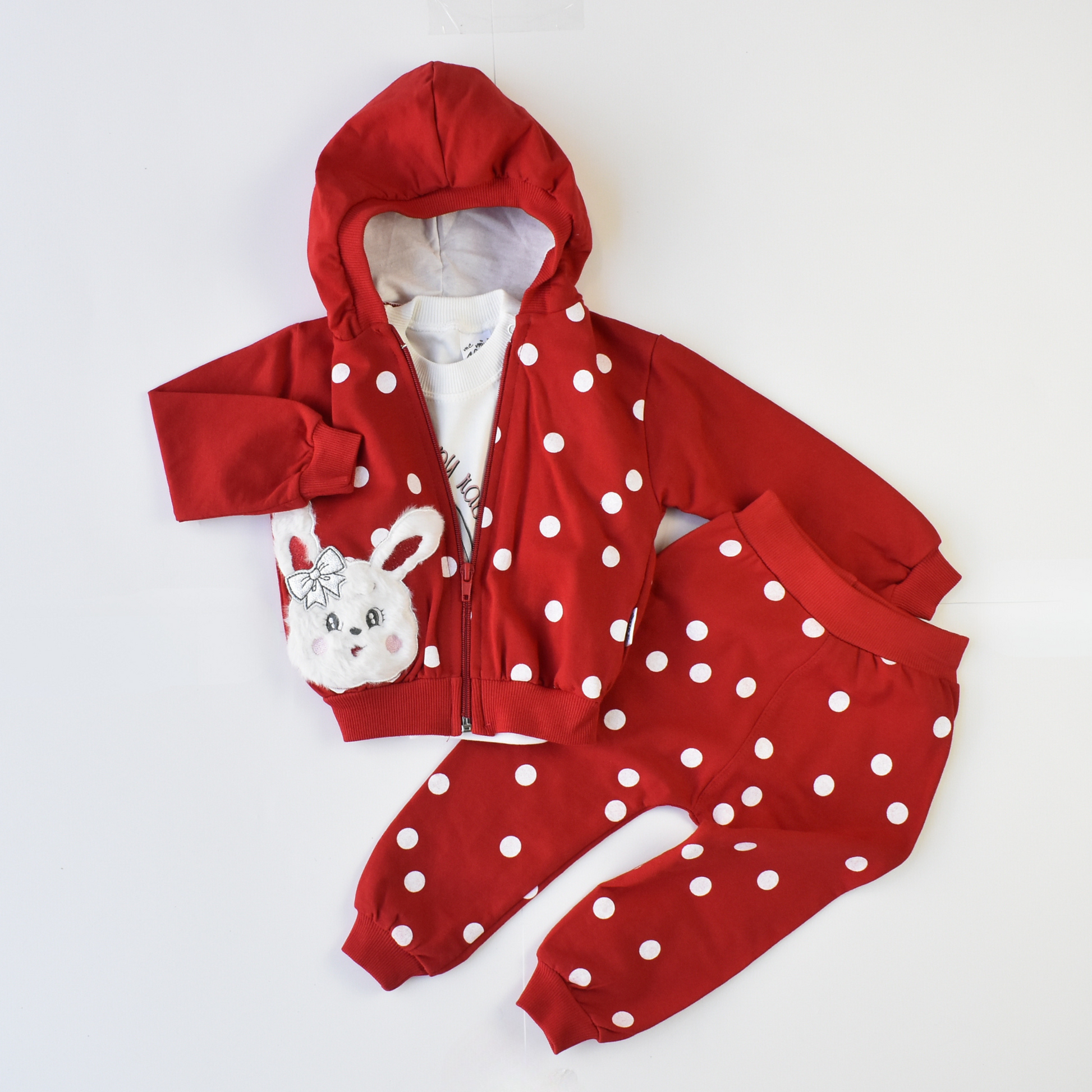 The Happy Rabbit Girls Hoodie Set-0