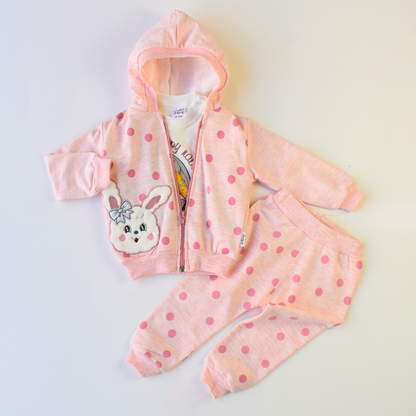 The Happy Rabbit Girls Hoodie Set-1