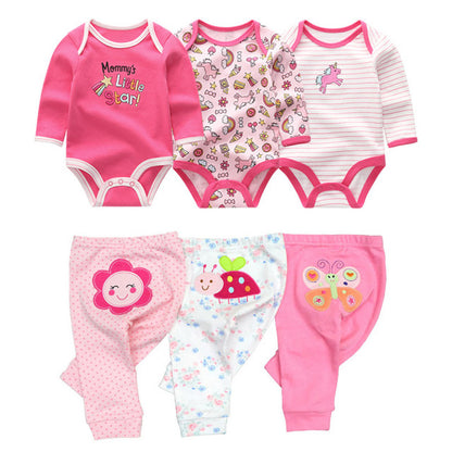 Ensembles de vêtements et pantalons en coton pour bébé fille
