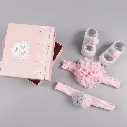 Coffret d'accessoires pour cheveux, chaussettes et chaussures pour bébé