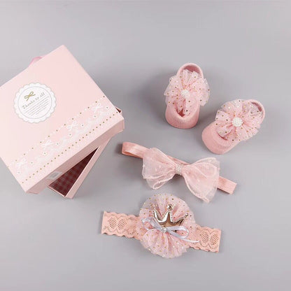 Coffret d'accessoires pour cheveux, chaussettes et chaussures pour bébé
