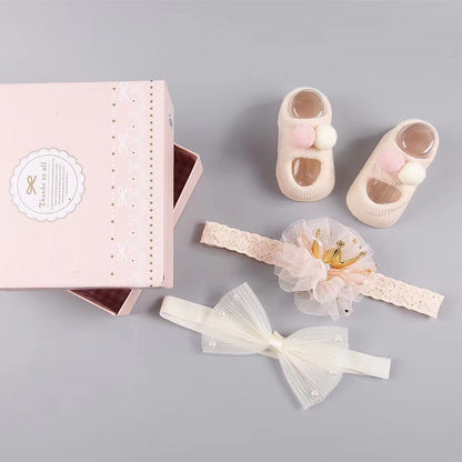 Coffret d'accessoires pour cheveux, chaussettes et chaussures pour bébé