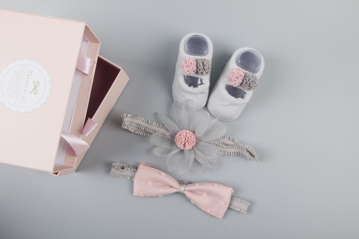 Coffret d'accessoires pour cheveux, chaussettes et chaussures pour bébé