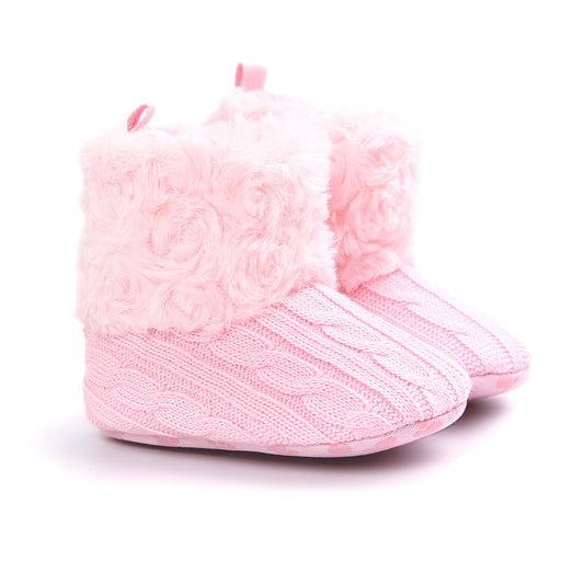 Chaussons Bébé Fourrés – Chauds, Antidérapants & Ultra-Doux
