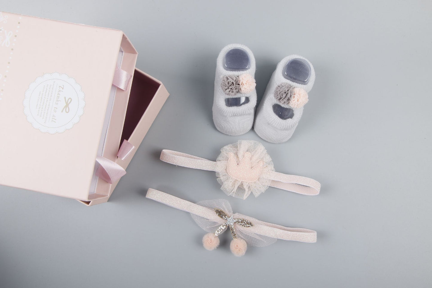 Coffret d'accessoires pour cheveux, chaussettes et chaussures pour bébé