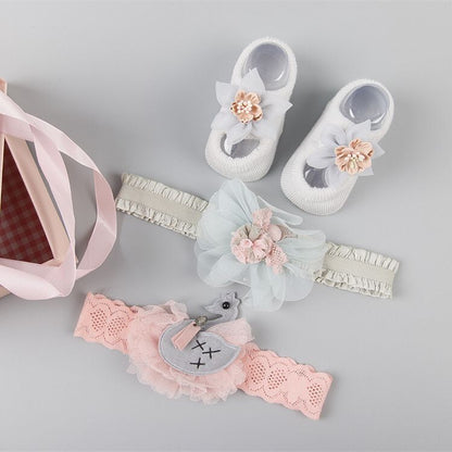 Coffret d'accessoires pour cheveux, chaussettes et chaussures pour bébé