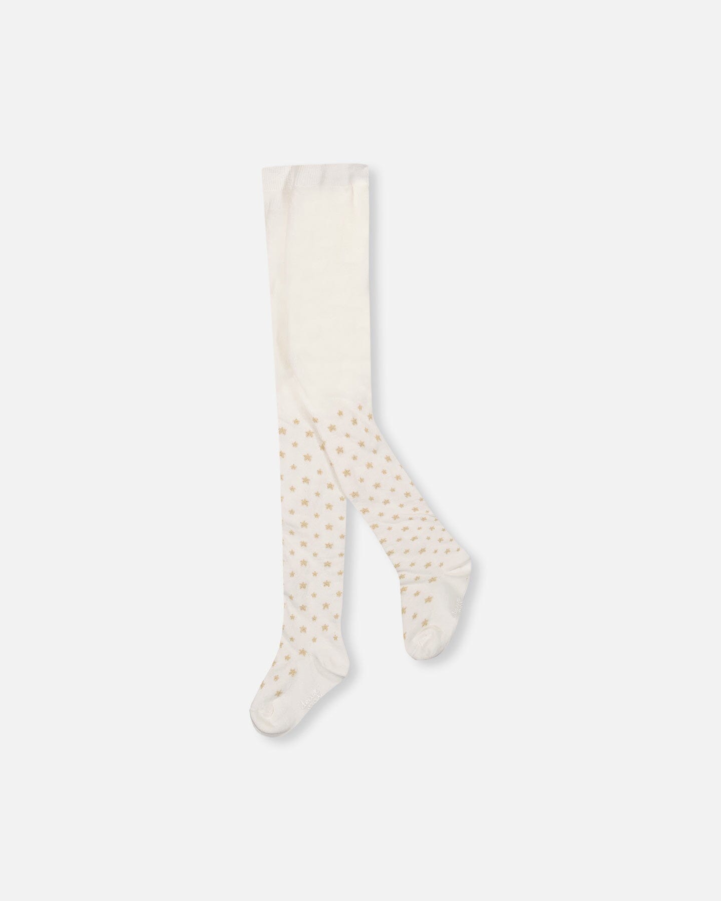 Knit Tights Off-White With Golden Star Pattern-0