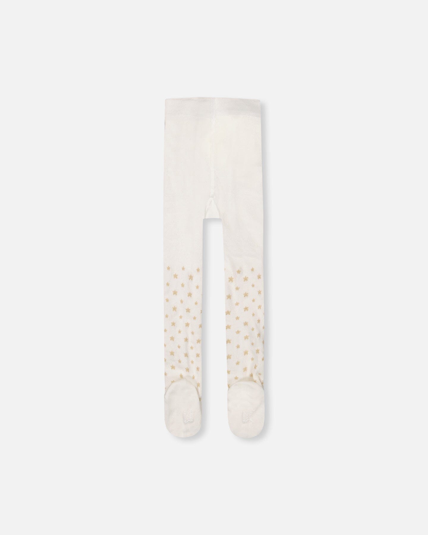 Knit Tights Off-White With Golden Star Pattern-1