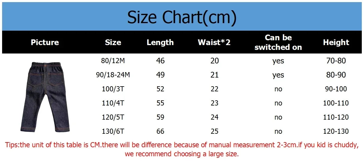 Pantalon Jean Chaud Hiver – Garçon/Fille