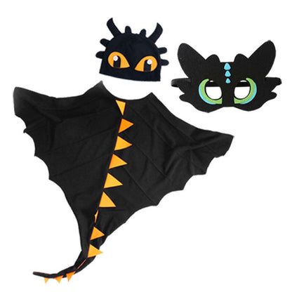 Halloween Dinosaur Cloak Hats Mask Costume Sets-1