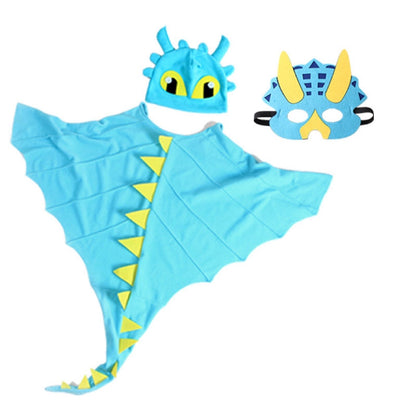 Halloween Dinosaur Cloak Hats Mask Costume Sets-5